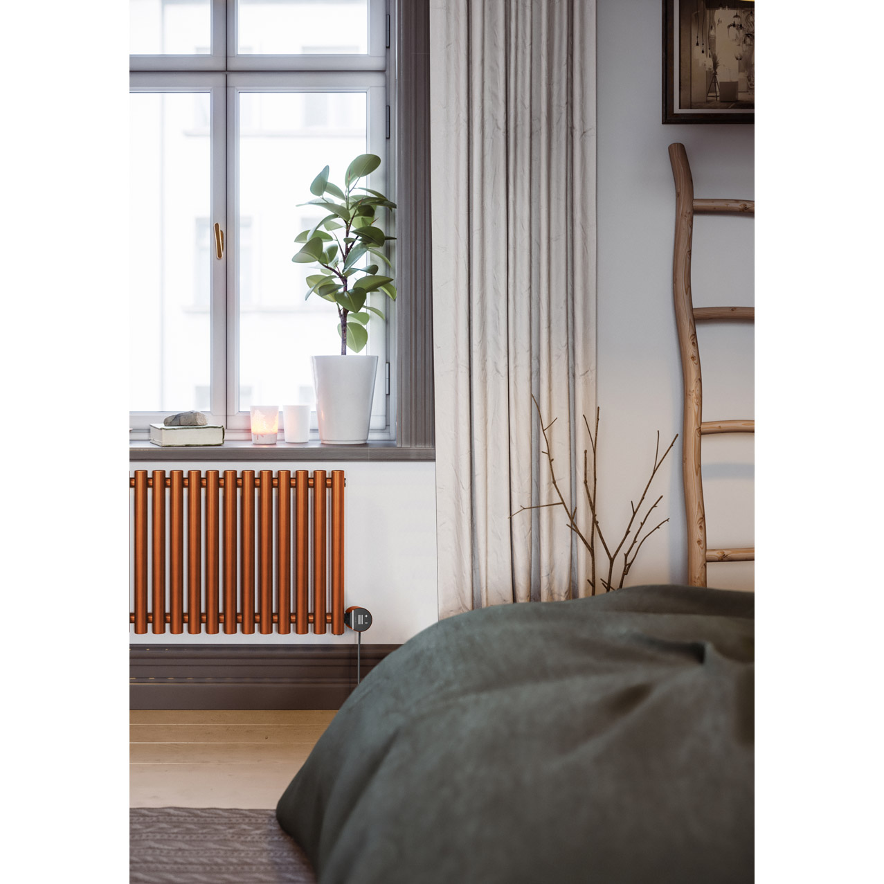 levanto horizontal electric radiator 580x1195mm 1000w wifi copper 1a