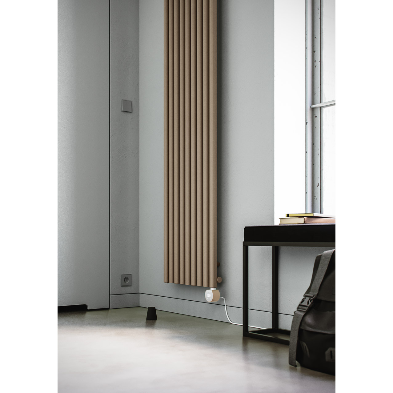 levanto vertical electric radiator 2000x590mm 1500w wifi brown 3